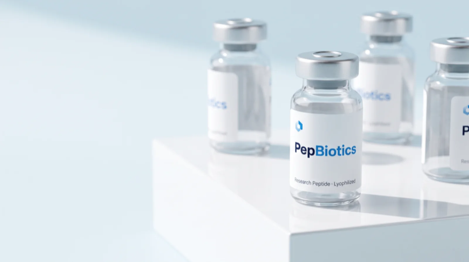 PepBiotics research peptide vials