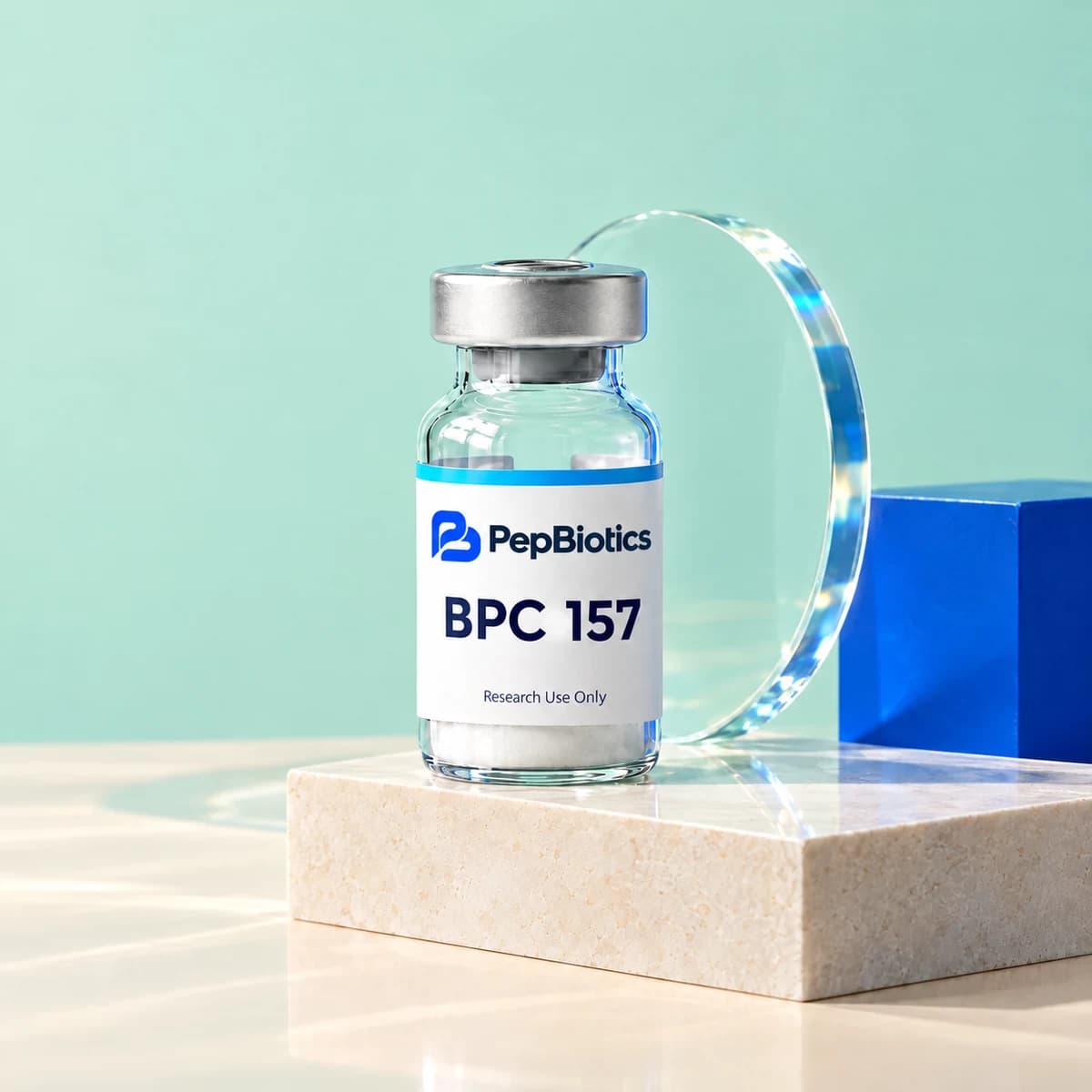 Illustrative PepBiotics BPC 157 mint studio artwork