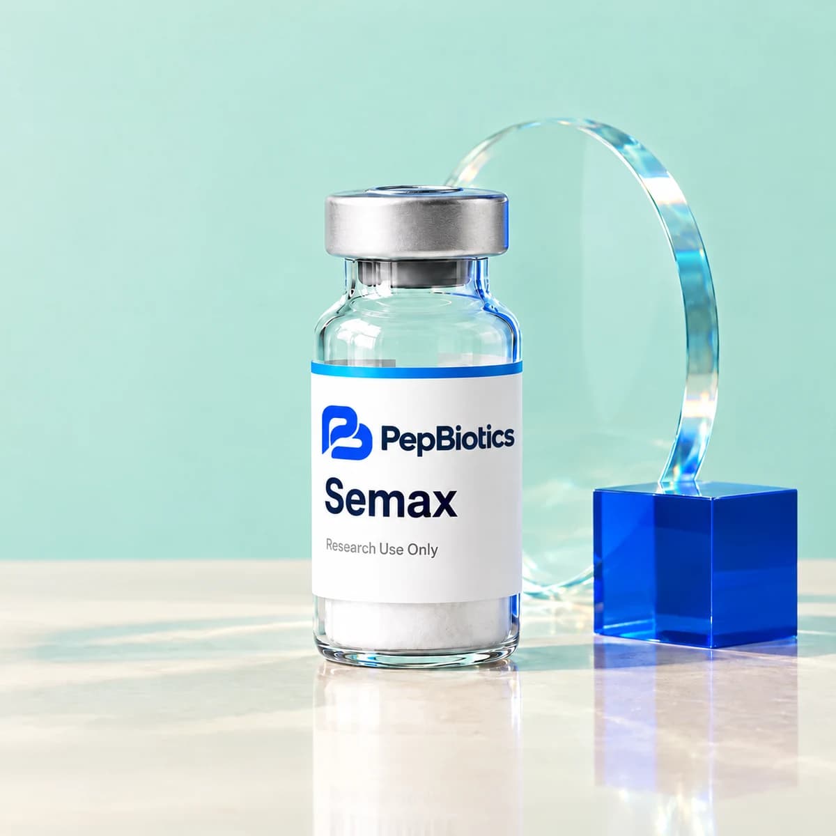 Illustrative PepBiotics Semax mint studio artwork