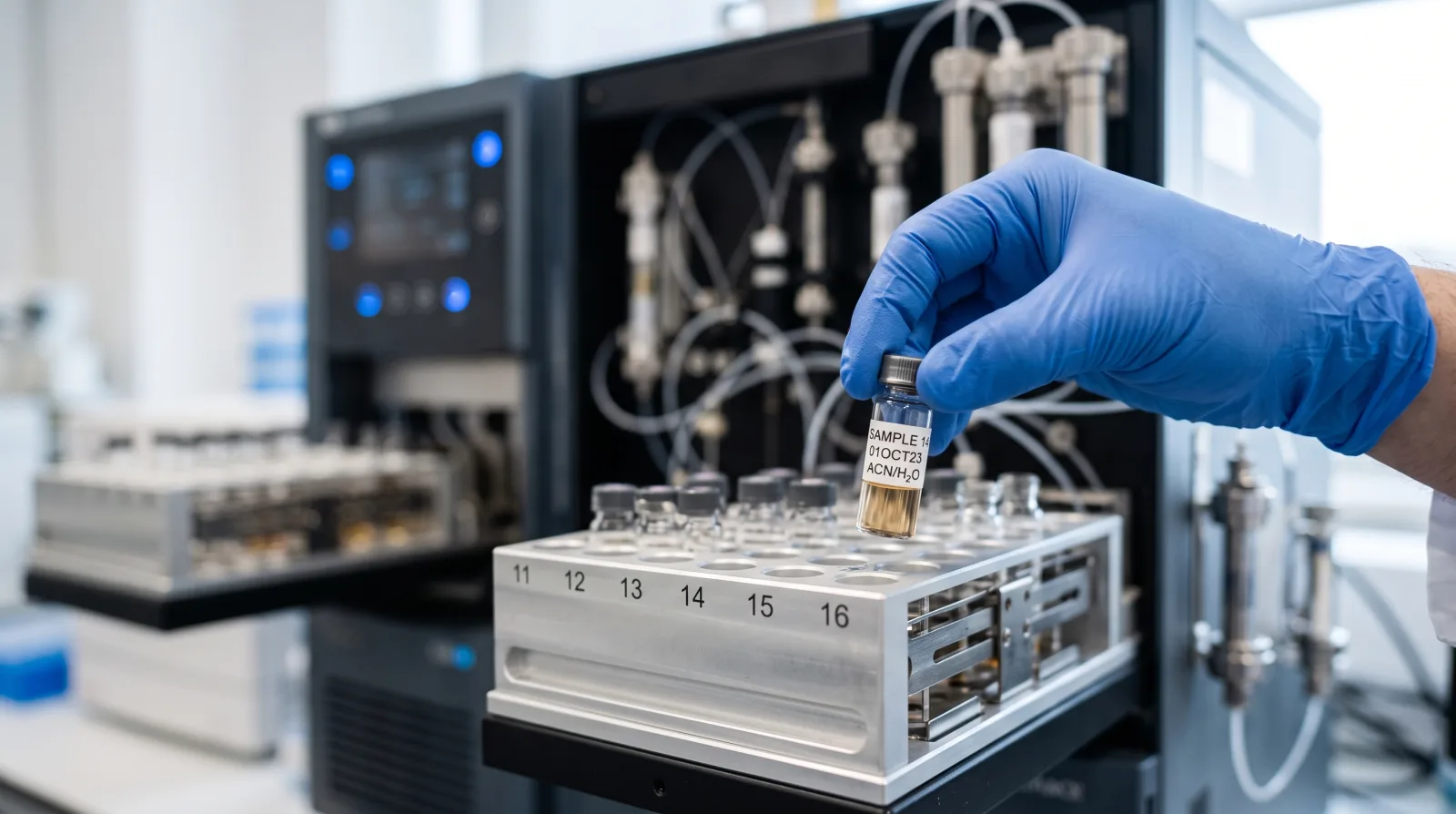 HPLC + mass-spec analytical suite
